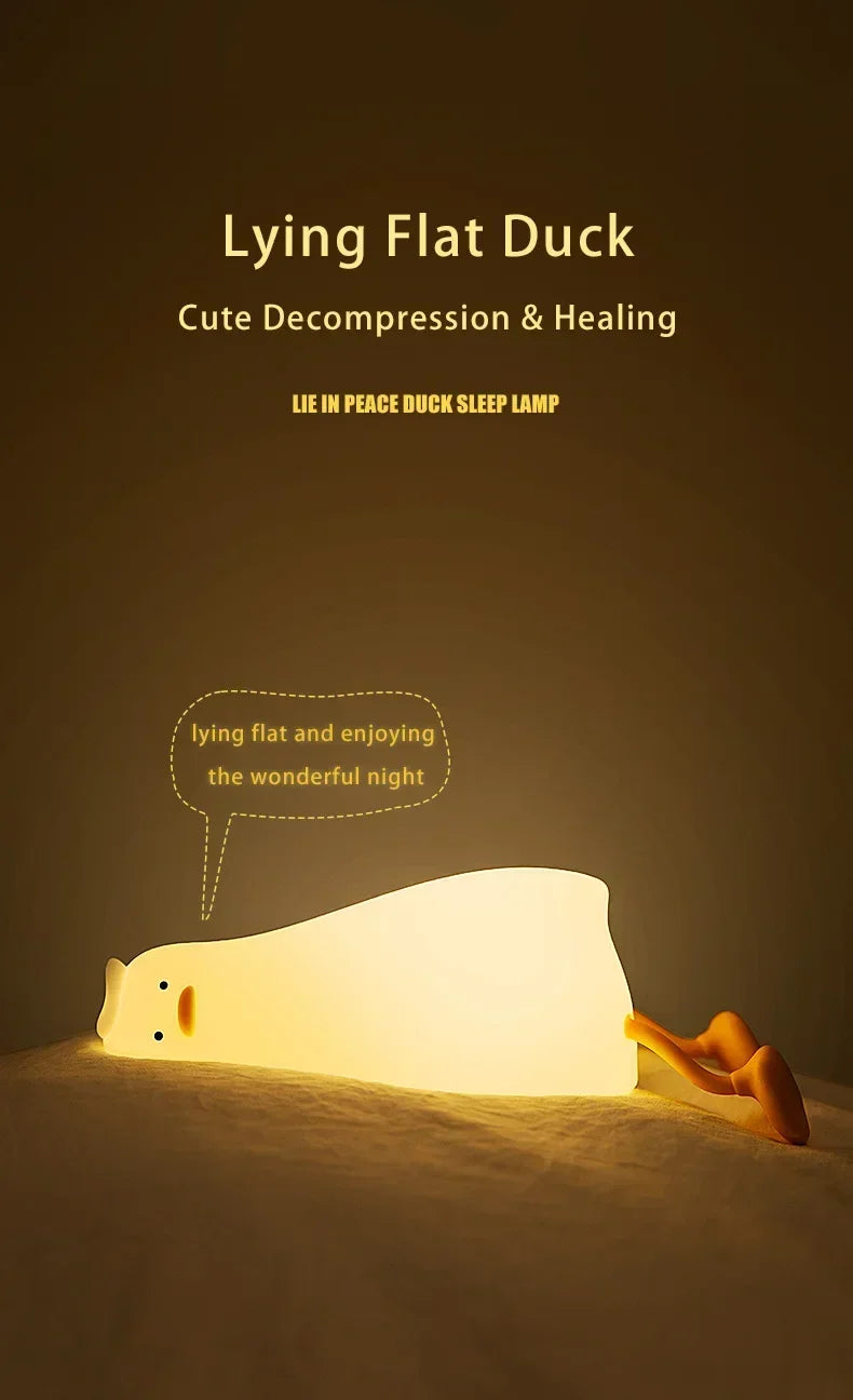 Cute Duck Silicone Patting Lamp