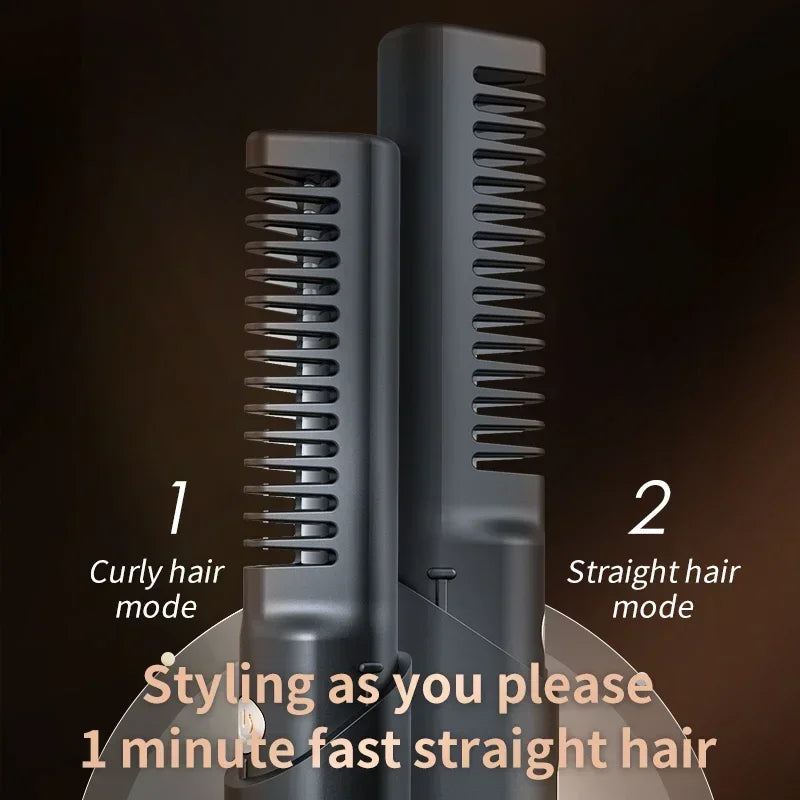 πββοΈ Wireless 2-in-1 Hair Straightening Brush β Smooth Hair, Anywhere! β¨π₯