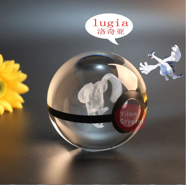 3D Crystal Pokémon Ball Lamp – LED Night Light