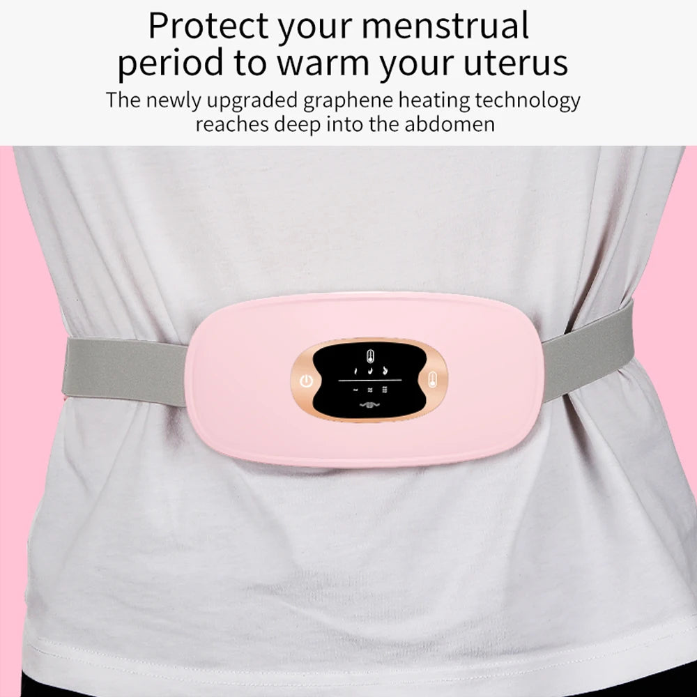🔥 Smart Heated Massage Belt – Ultimate Relief for Menstrual Cramps 💖