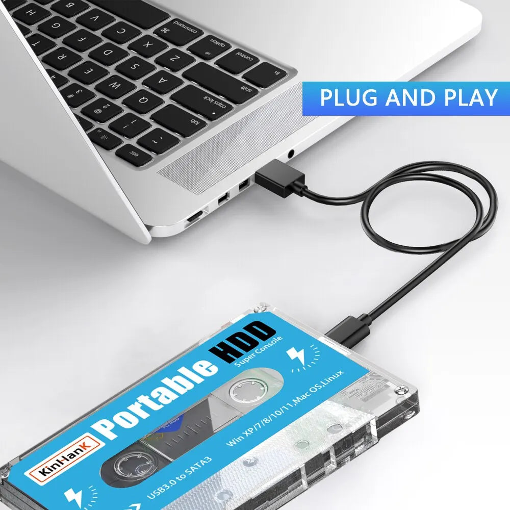 KINHANK Super Console โ 500GB Retro Gaming HDD (100,000+ Games, 70 Emulators)