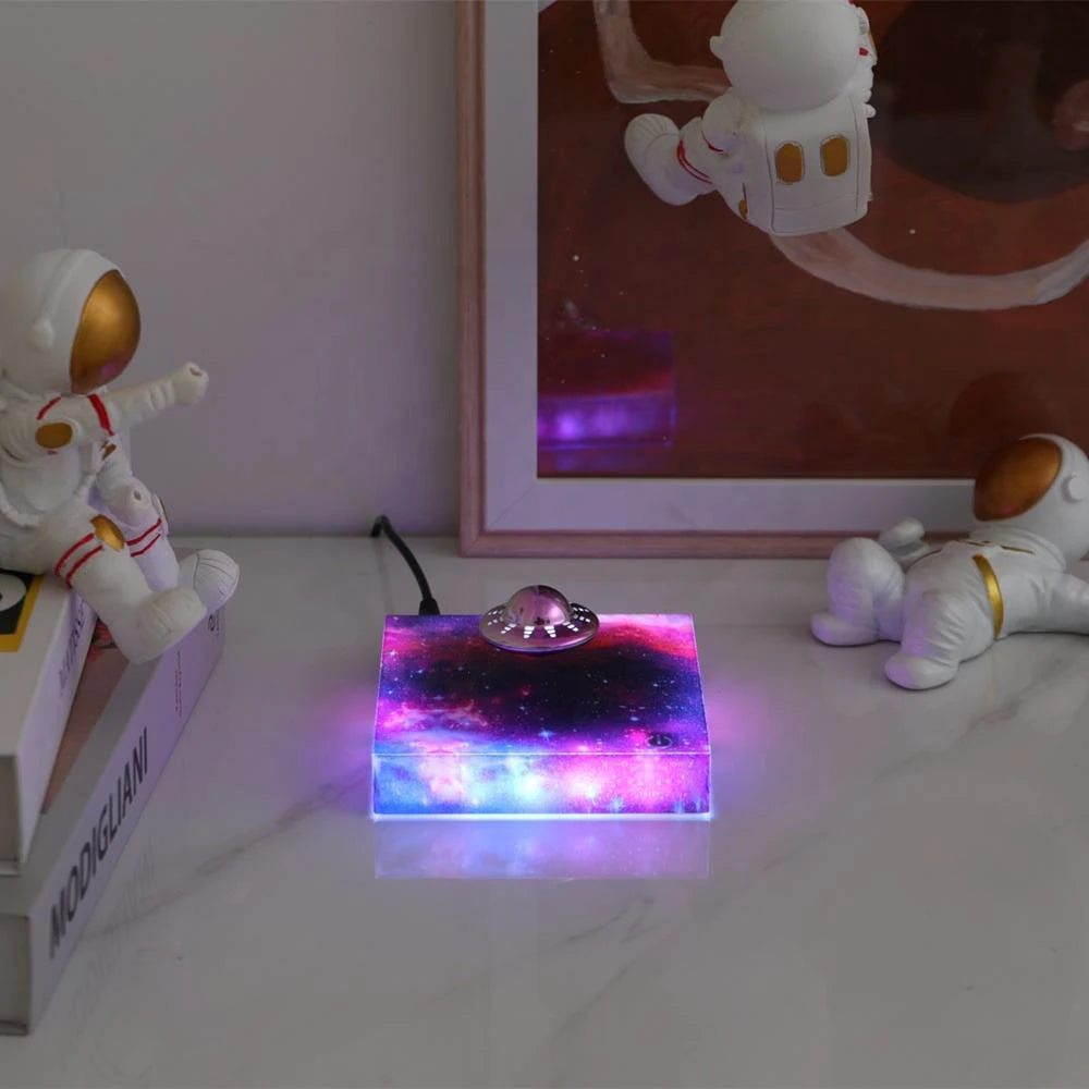 Magnetic Floating LED Night Lamp – Rotating Levitation Desk Light