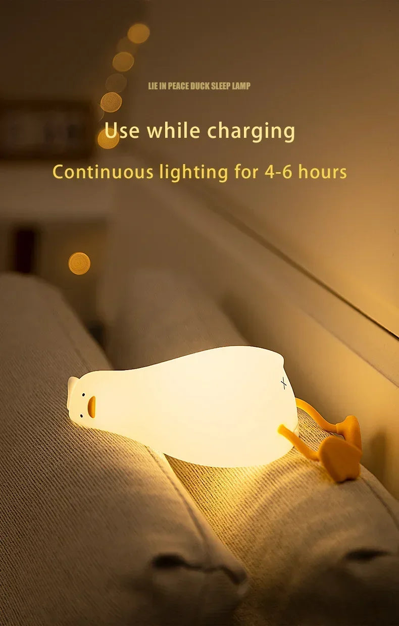 Cute Duck Silicone Patting Lamp