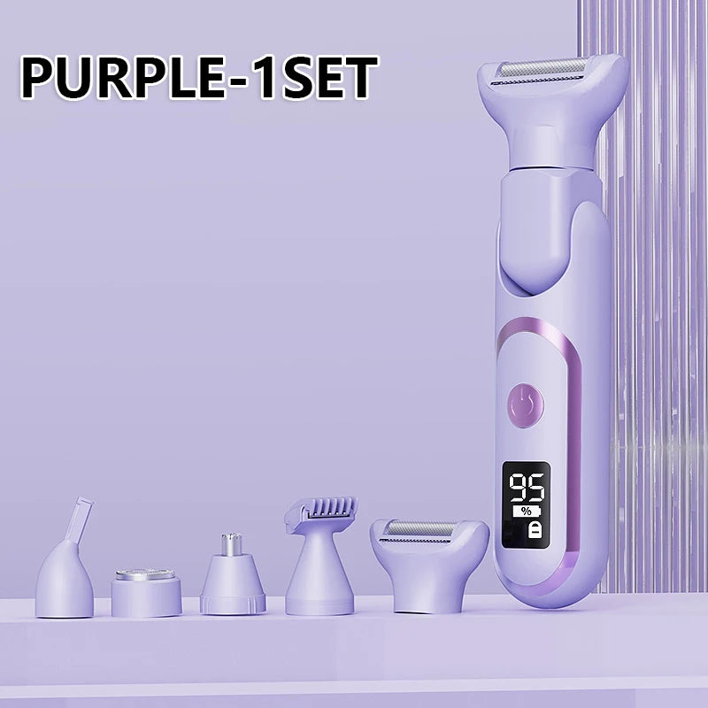 💖 5-in-1 Cordless Electric Shaver for Women – Smooth Skin Anytime, Anywhere! ✨