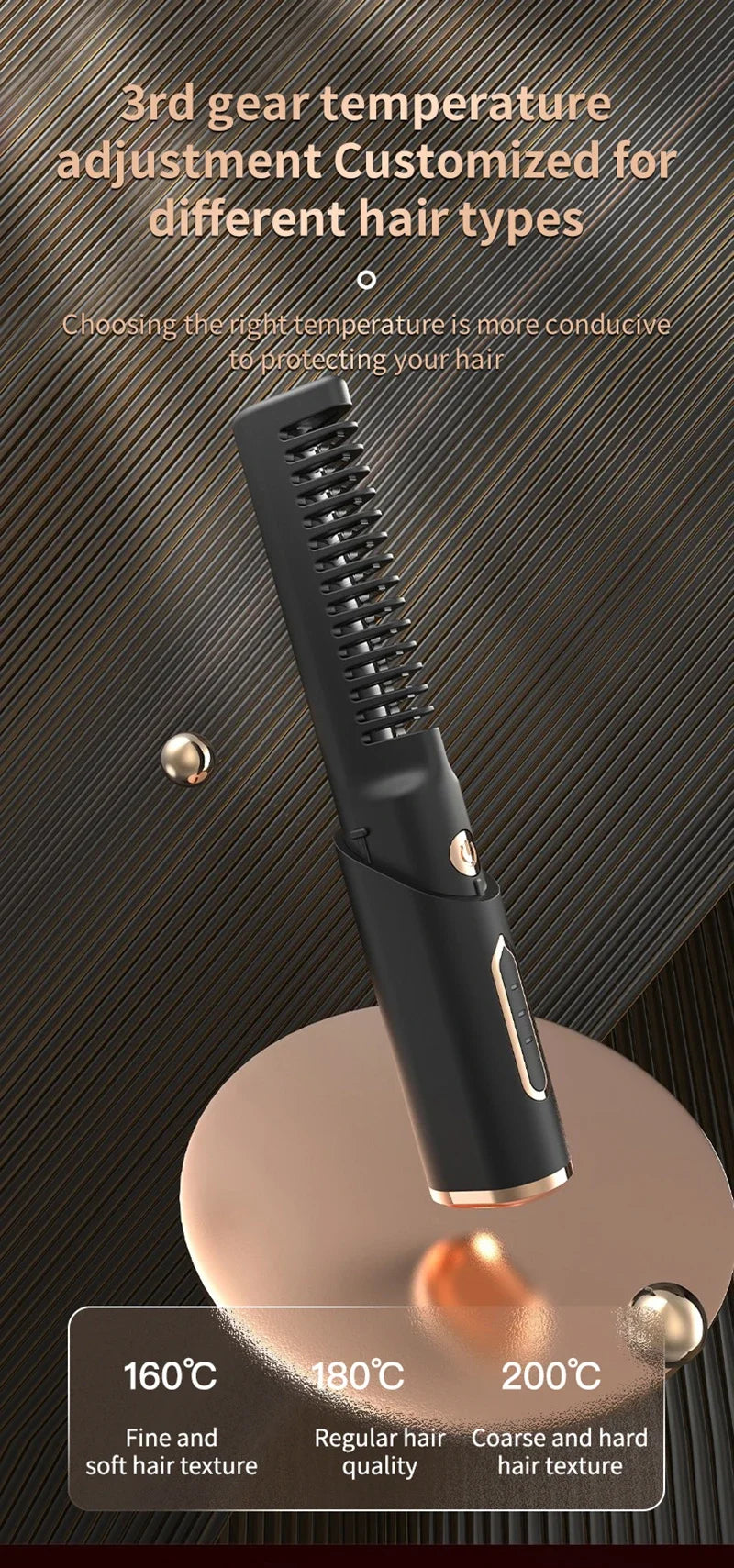 πββοΈ Wireless 2-in-1 Hair Straightening Brush β Smooth Hair, Anywhere! β¨π₯