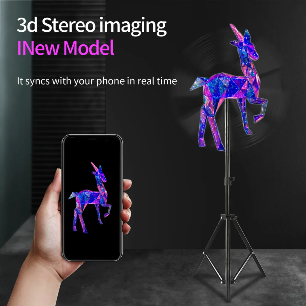 Wifi 3D Fan Hologram Projector Remote Wifi Control Commercial Advertising Display Holograma Projetor Transmit Picture Video