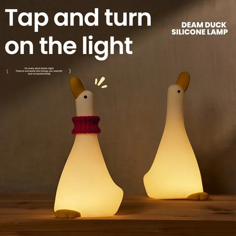 Cute Duck Silicone Patting Lamp