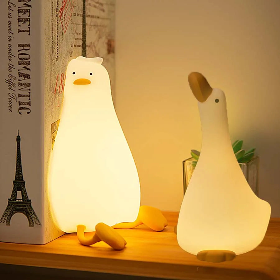 Cute Duck Silicone Patting Lamp