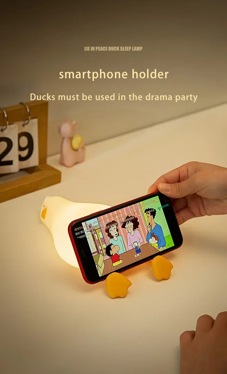 Cute Duck Silicone Patting Lamp
