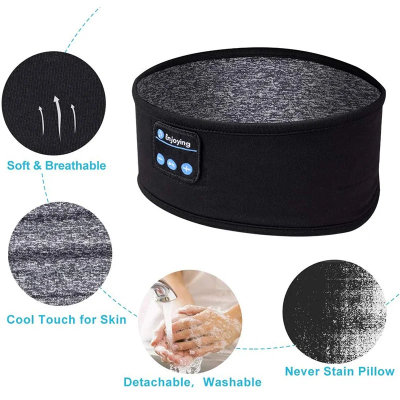 Wireless Sleep Headband – Bluetooth Headphones & Eye Mask in One!