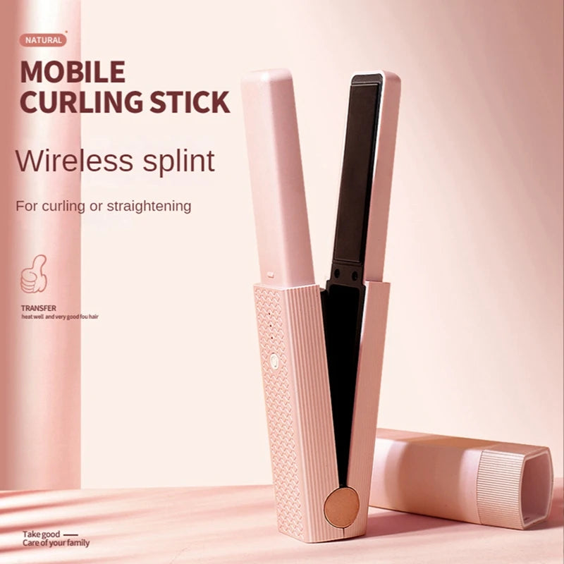 Wireless Hair Straightening Stick – Portable & Curl-Ready