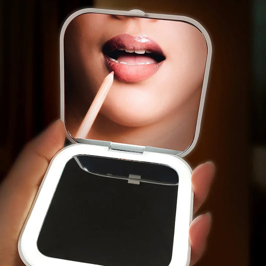 💡 Portable Foldable LED Makeup Mirror – Beauty On the Go! 💄✨