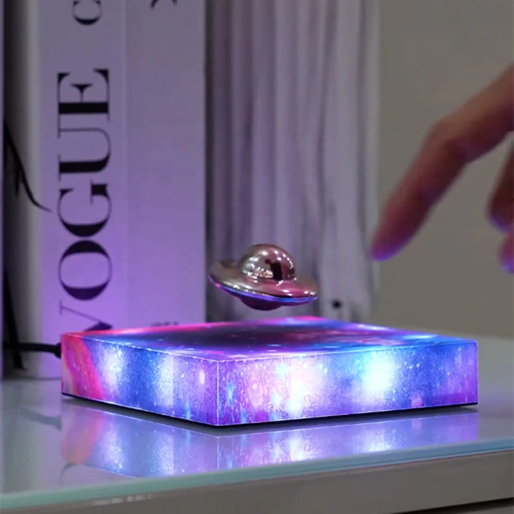 Magnetic Floating LED Night Lamp – Rotating Levitation Desk Light