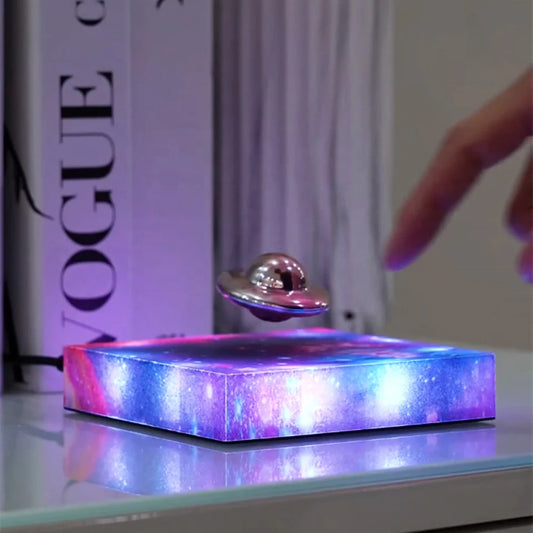 Magnetic Floating LED Night Lamp – Rotating Levitation Desk Light